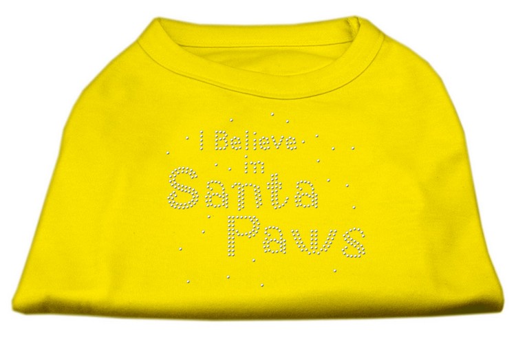 I Believe in Santa Paws Shirt Yellow Med